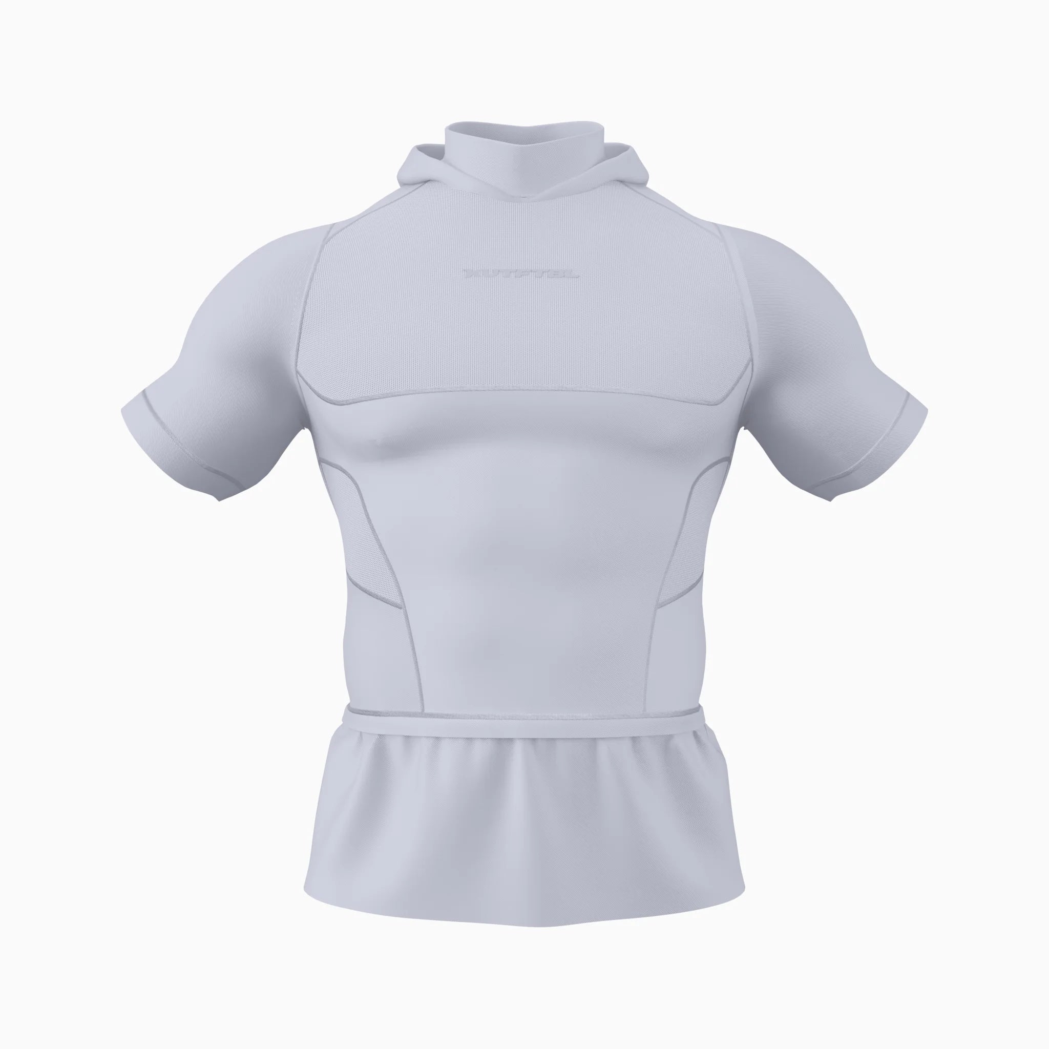 Hooded Short Sleeve Turtleneck Compression+ Shirt