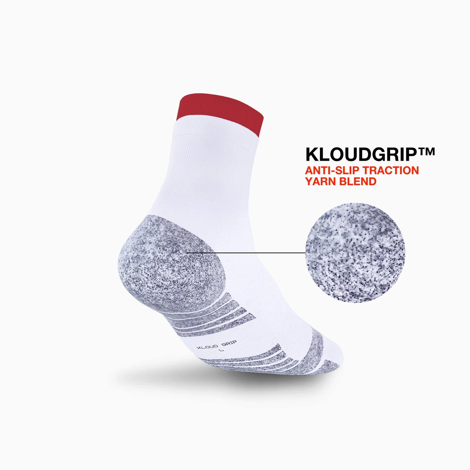 Two-Tone Kloud Grip Quarter Socks