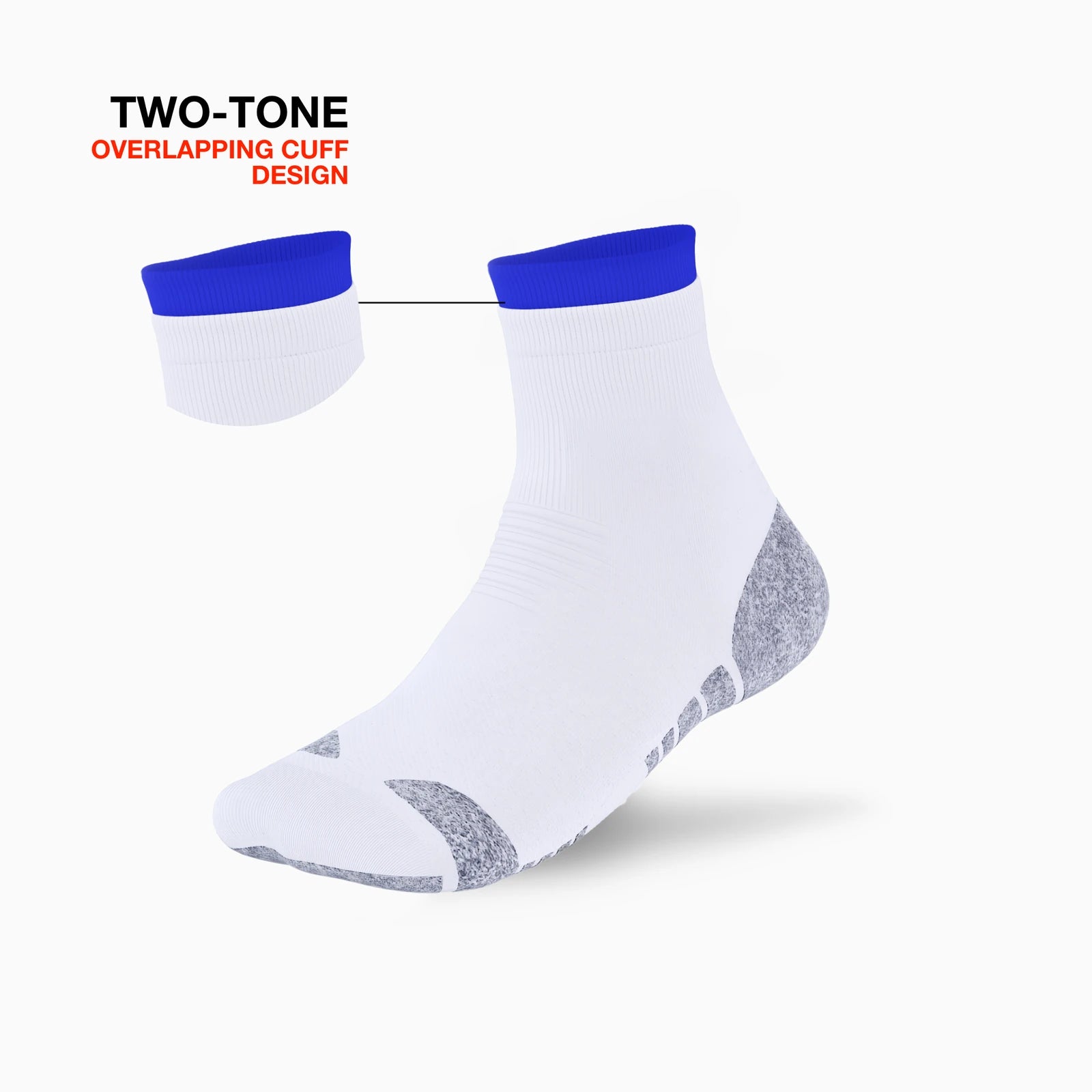 Two-Tone Kloud Grip Quarter Socks