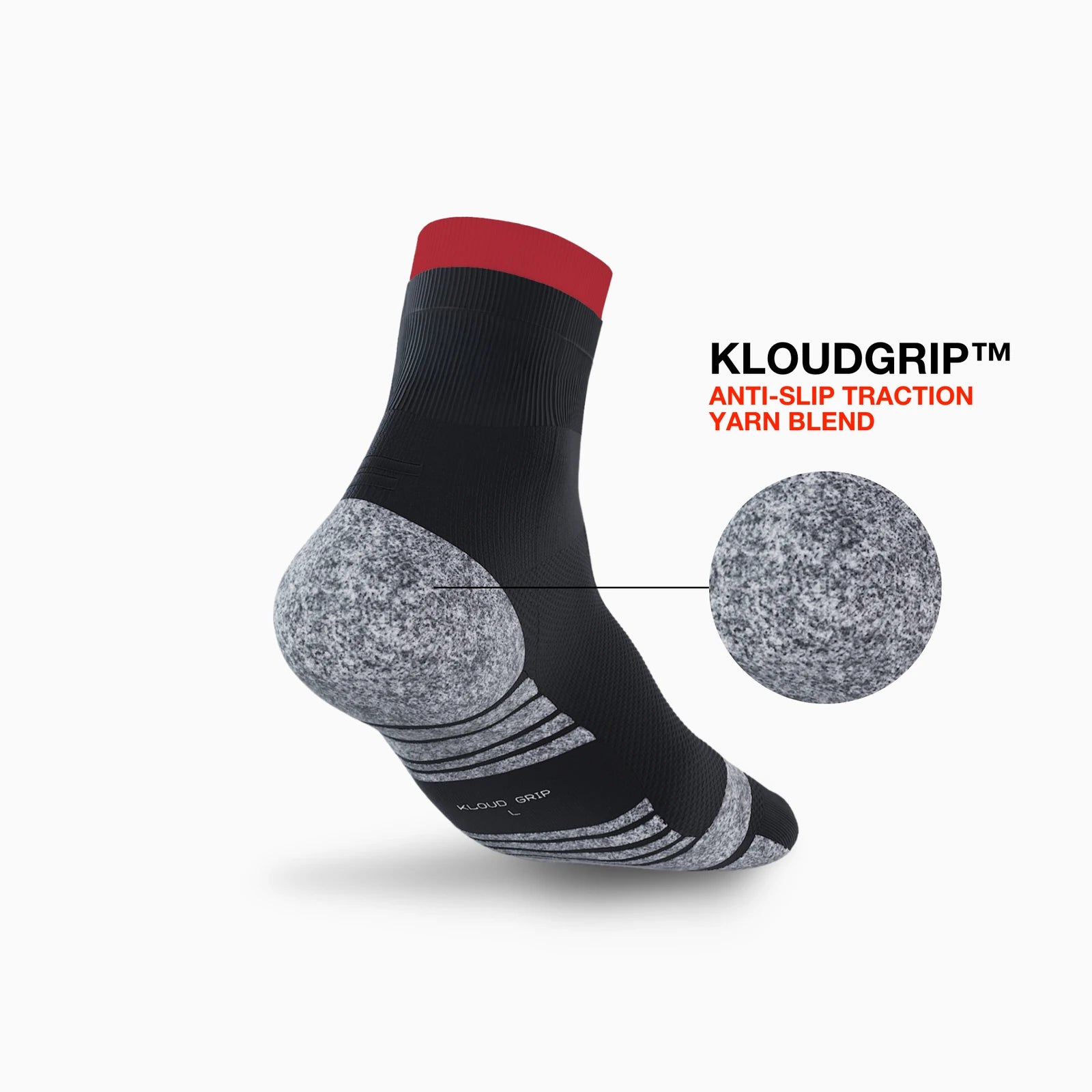 Two-Tone Kloud Grip Quarter Socks