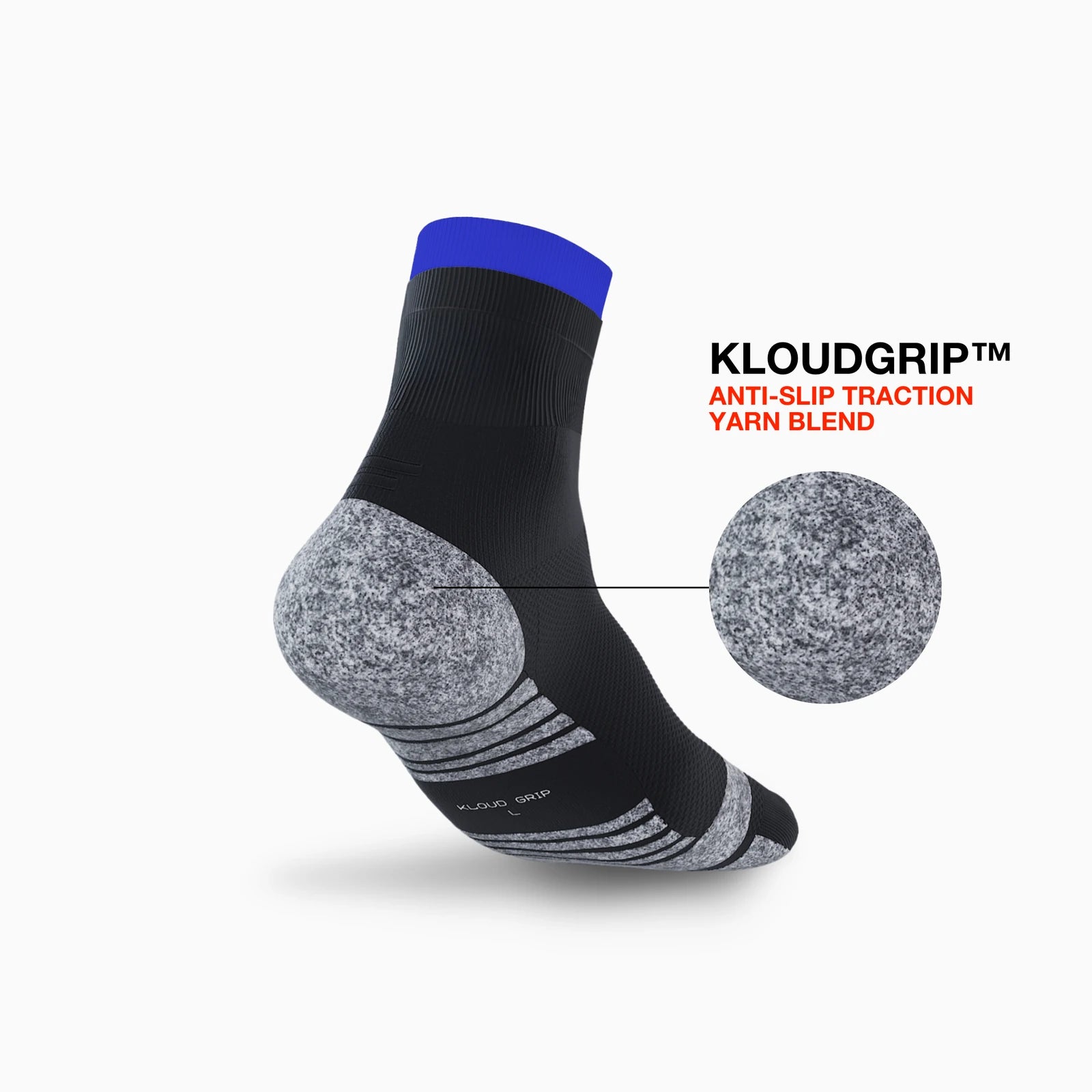 Two-Tone Kloud Grip Quarter Socks