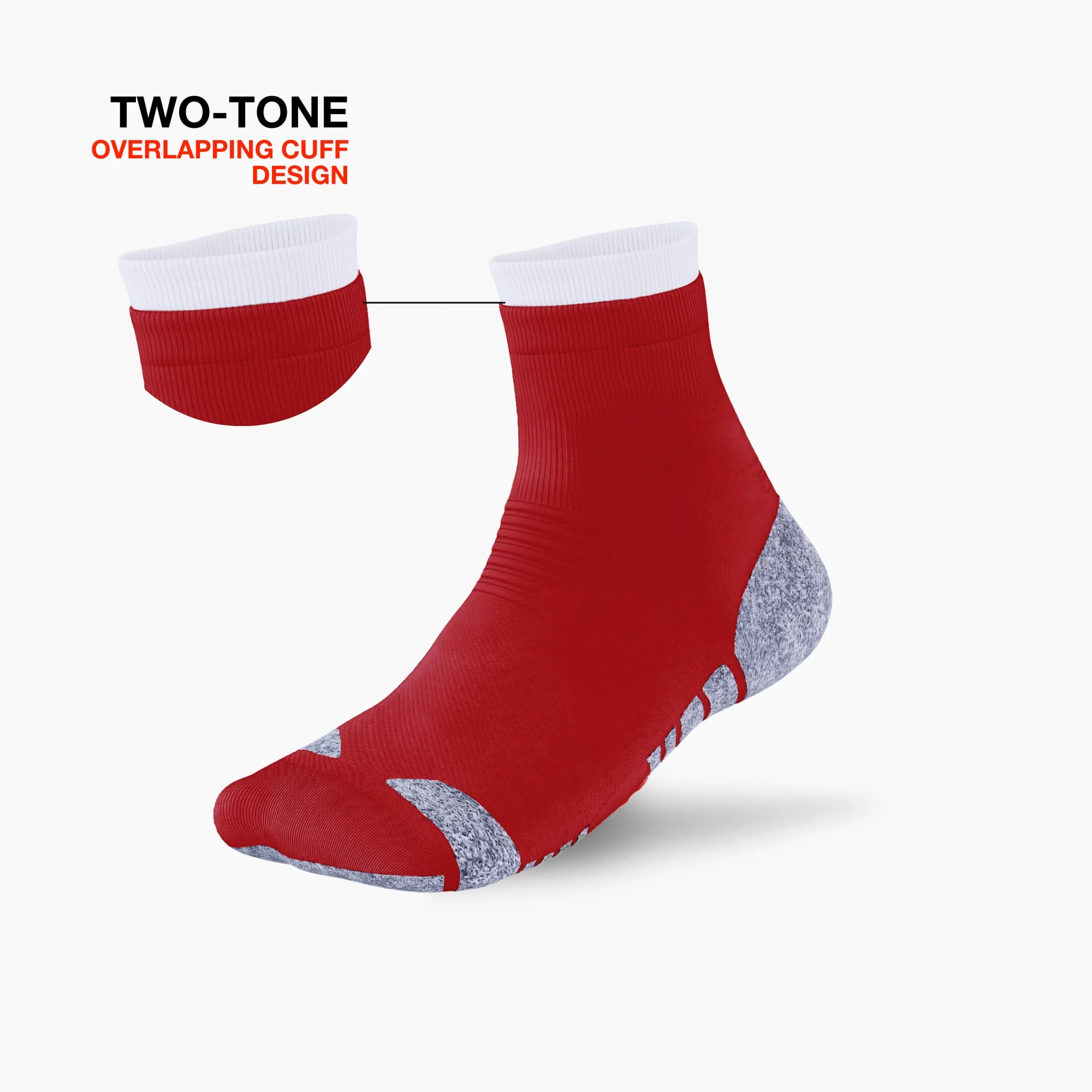 Two-Tone Kloud Grip Quarter Socks