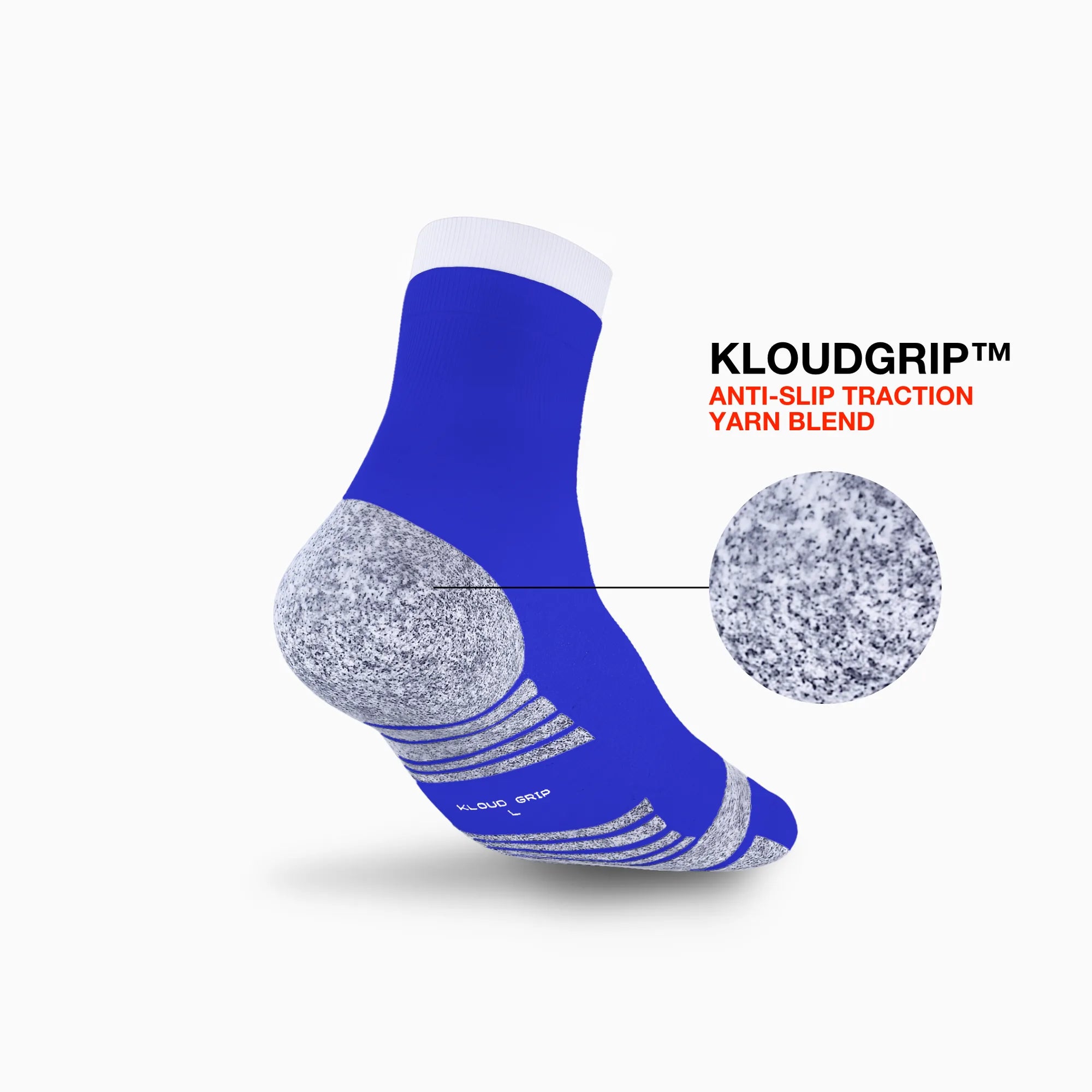 Two-Tone Kloud Grip Quarter Socks