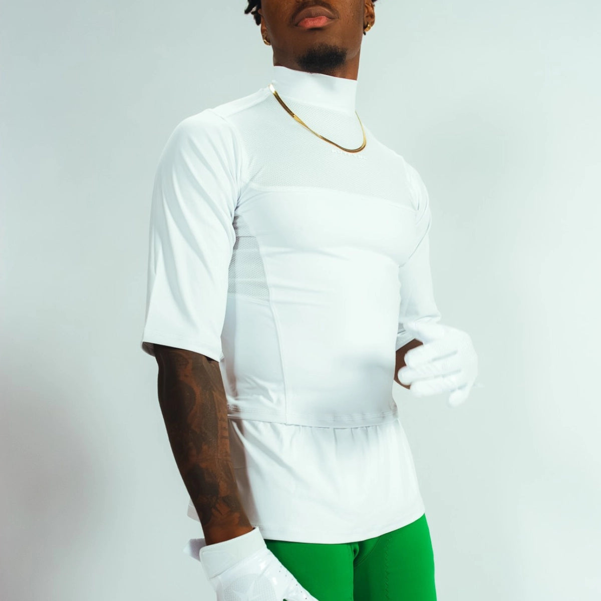 Loose Half Sleeve Turtleneck Compression+ Shirt