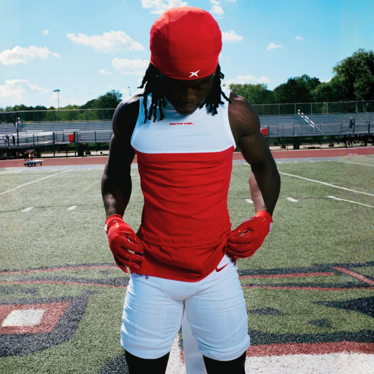 Two-Tone Sleeveless Turtleneck Compression+ Shirt