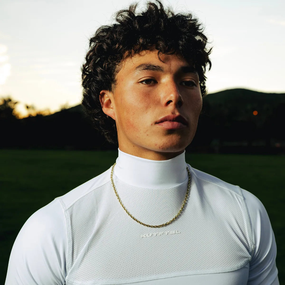 Half Sleeve Turtleneck Compression Shirt