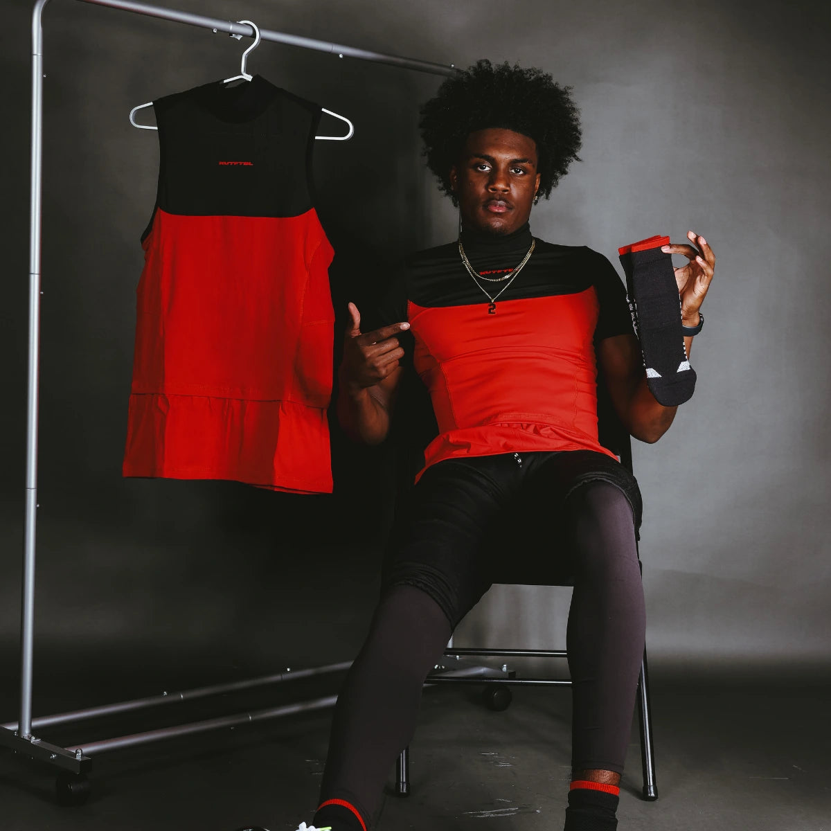 Two-Tone Short Sleeve Turtleneck Compression+ Shirt