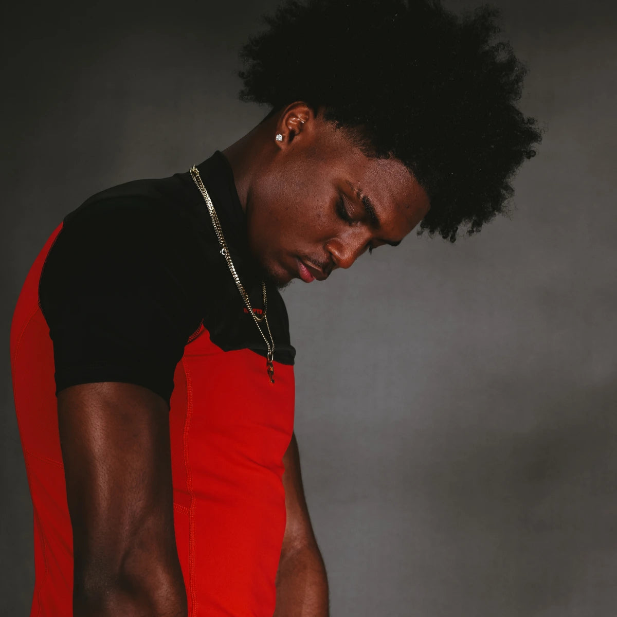 Two-Tone Short Sleeve Turtleneck Compression+ Shirt