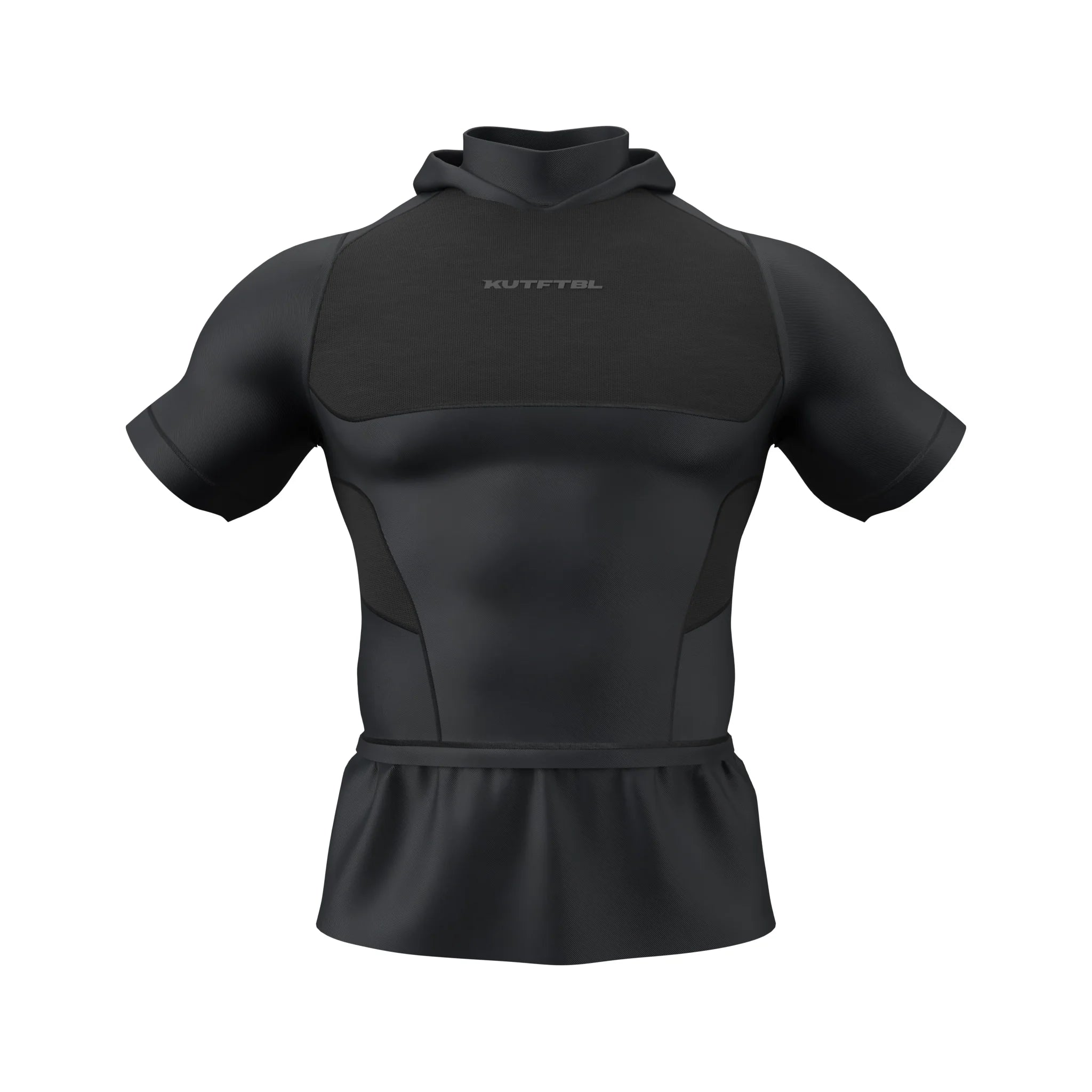 Hooded Short Sleeve Turtleneck Compression+ Shirt
