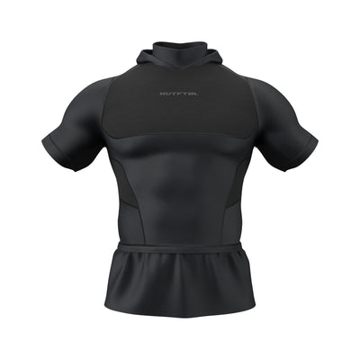 Hooded Short Sleeve Turtleneck Compression+ Shirt