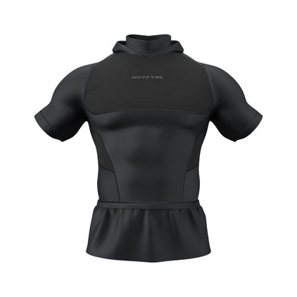 Hooded Short Sleeve Turtleneck Compression+ Shirt