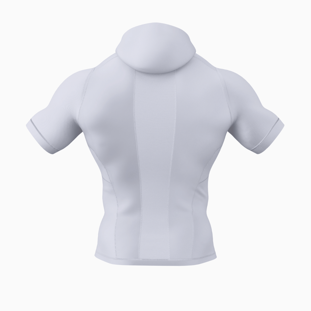 Hooded Short Sleeve Turtleneck Compression Shirt