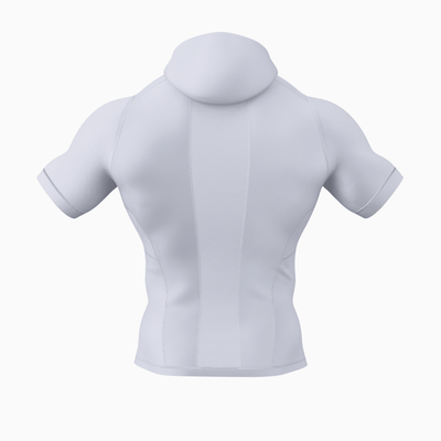 Hooded Short Sleeve Turtleneck Compression Shirt