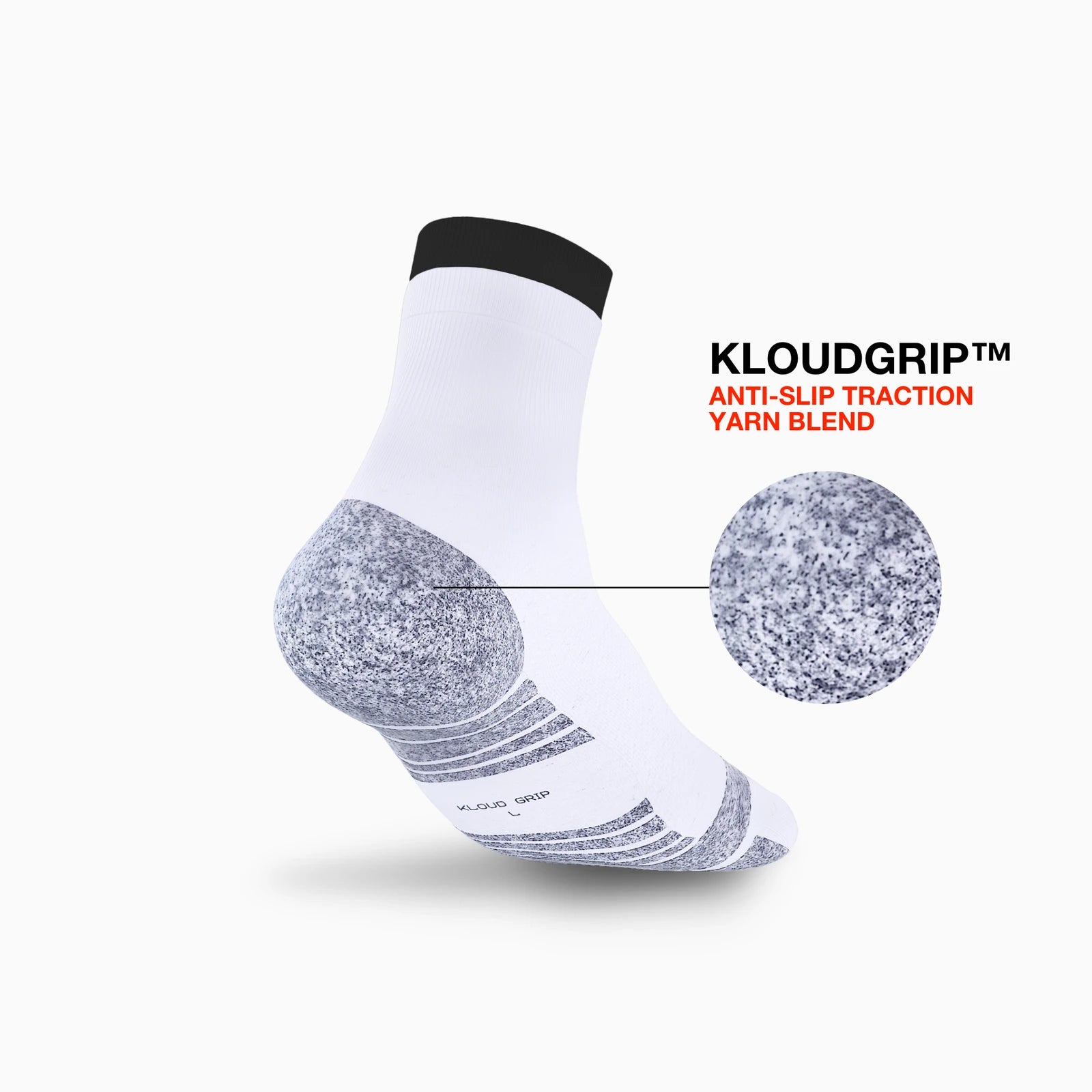 Two-Tone Kloud Grip Quarter Socks