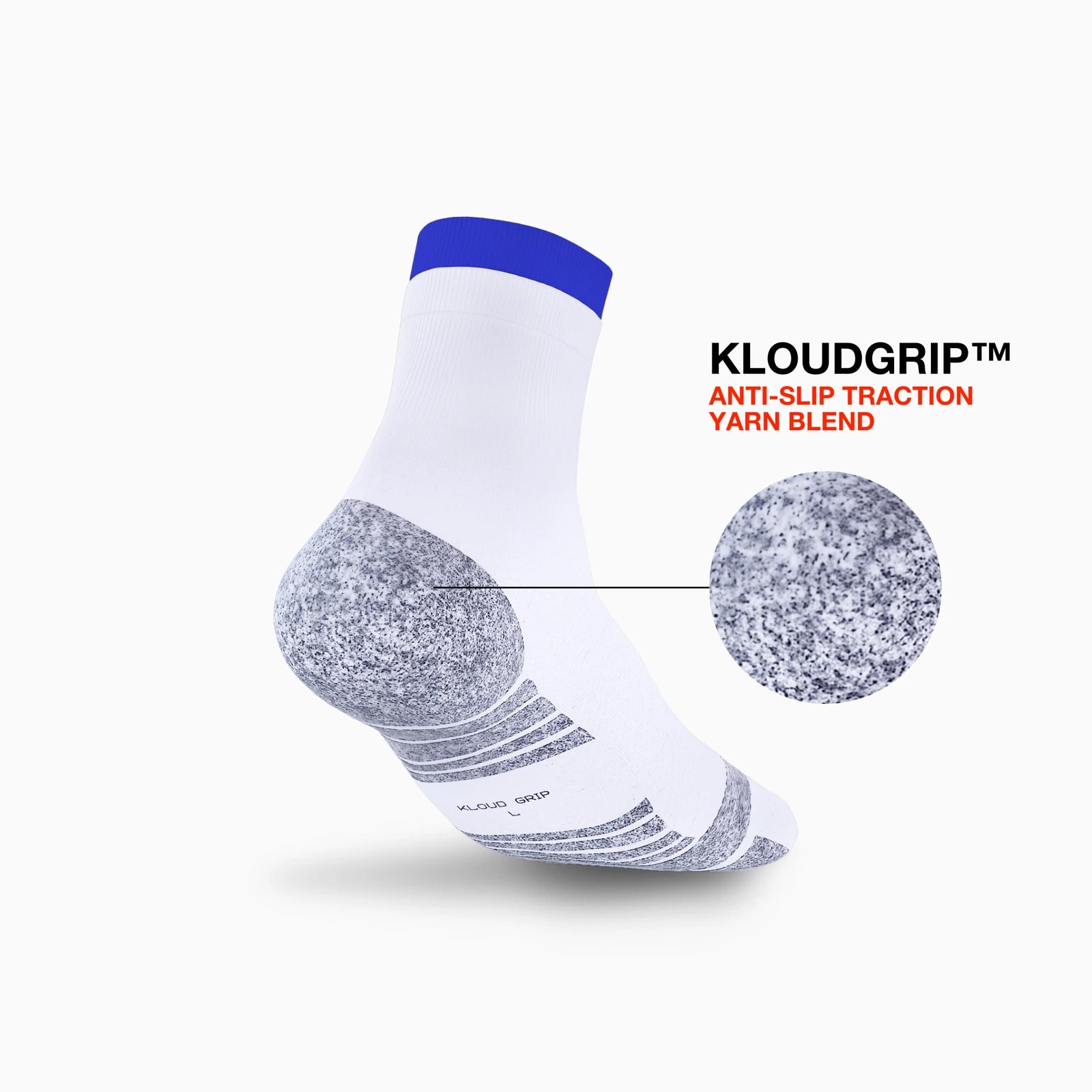 Two-Tone Kloud Grip Quarter Socks