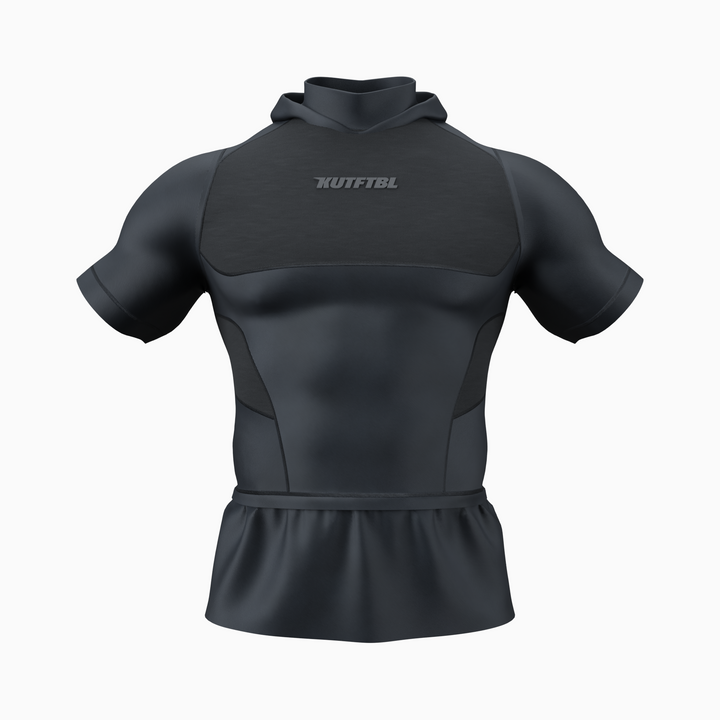 Hooded Short Sleeve Turtleneck Compression+ Shirt