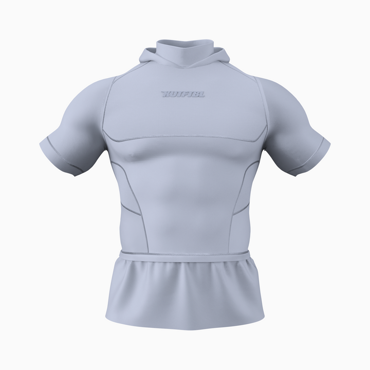 Hooded Short Sleeve Turtleneck Compression+ Shirt