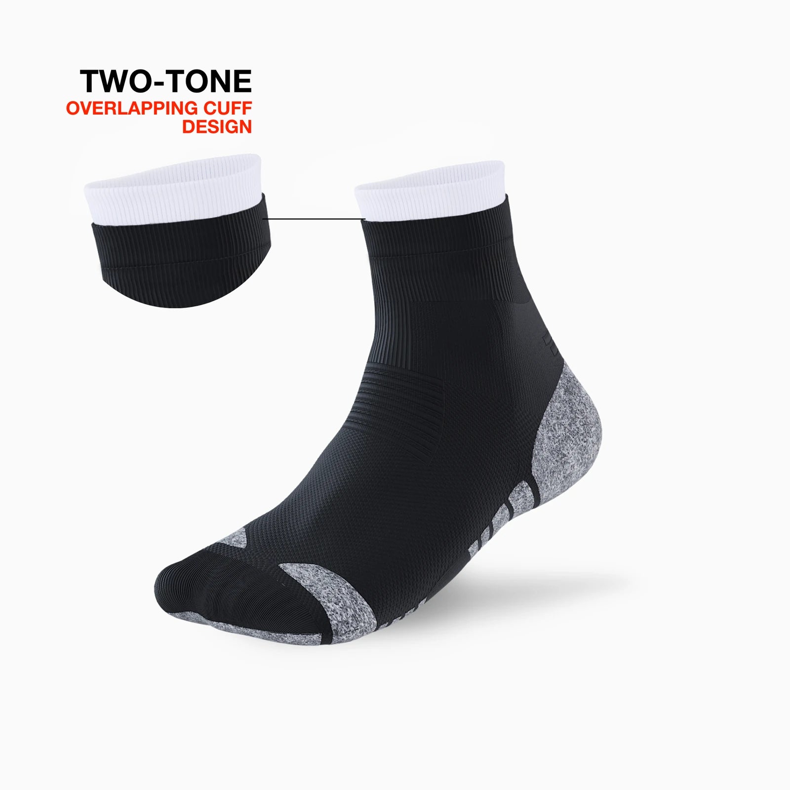 Two-Tone Kloud Grip Quarter Socks