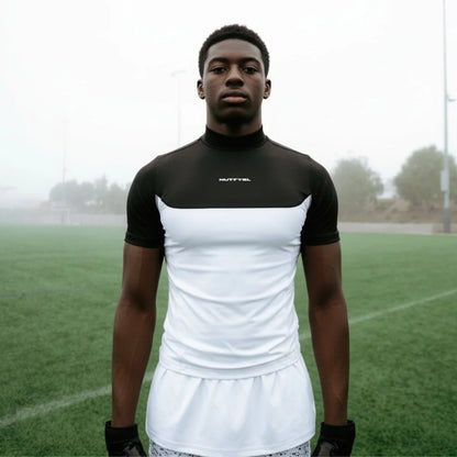 Two-Tone Short Sleeve Turtleneck Compression+ Shirt