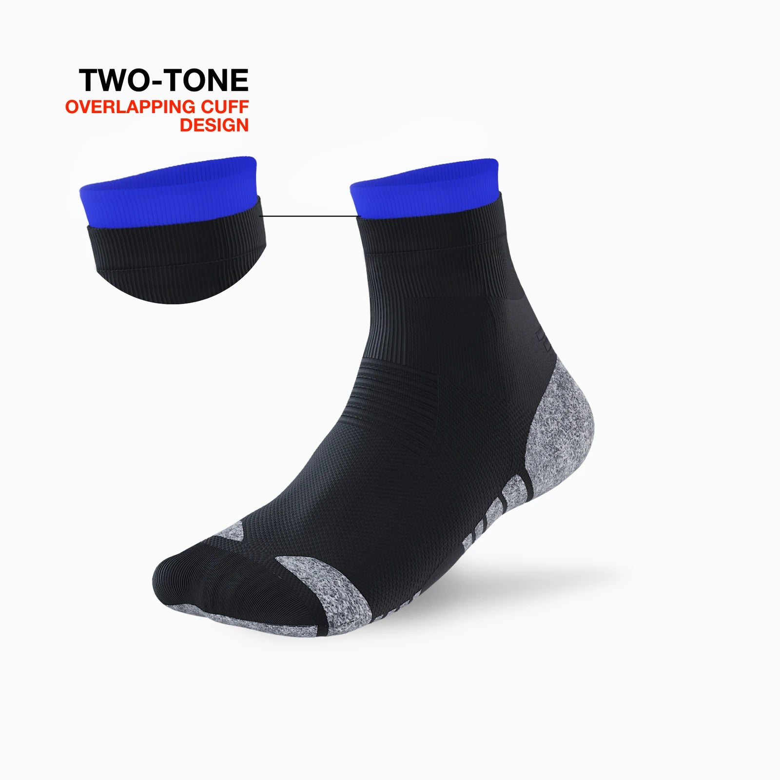 Two-Tone Kloud Grip Quarter Socks