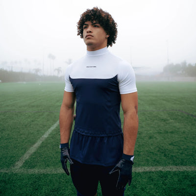 Two-Tone Short Sleeve Turtleneck Compression+ Shirt