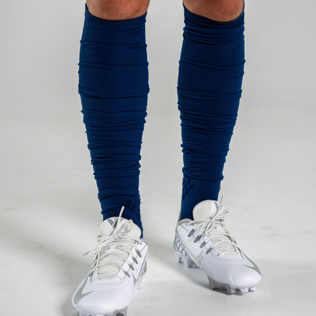 Navy Blue Leg Sleeves - Nxtrnd  Football leg sleeves, Football sleeves, Leg  sleeves