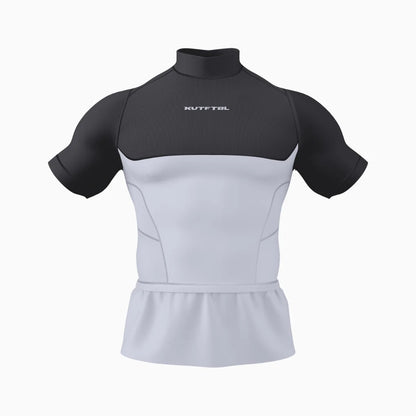 Two-Tone Short Sleeve Turtleneck Compression+ Shirt