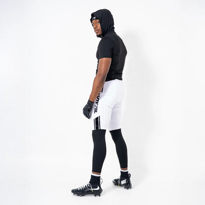 Hooded Short Sleeve Turtleneck Compression Shirt