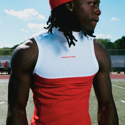 Two-Tone Sleeveless Turtleneck Compression+ Shirt