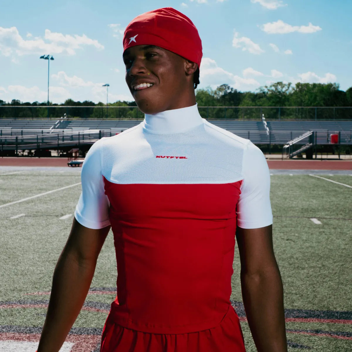Two-Tone Short Sleeve Turtleneck Compression+ Shirt