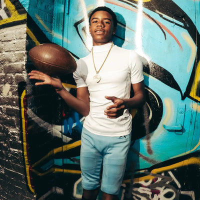 Youth Short Sleeve Turtleneck Compression Shirt