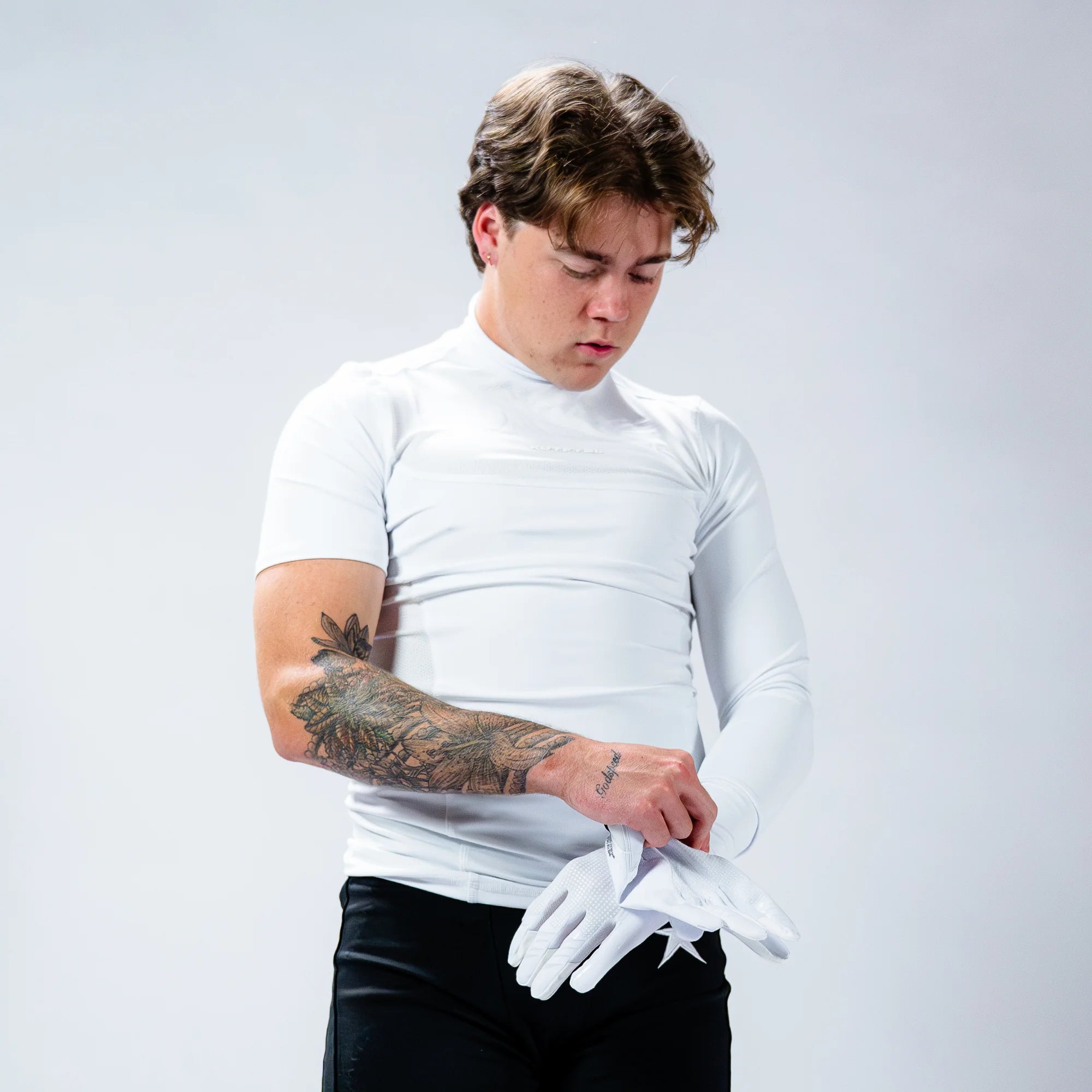 Left Arm Long Turtleneck Compression Shirt