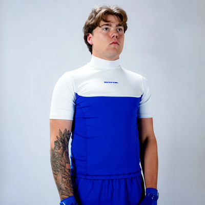 Two-Tone Short Sleeve Turtleneck Compression+ Shirt