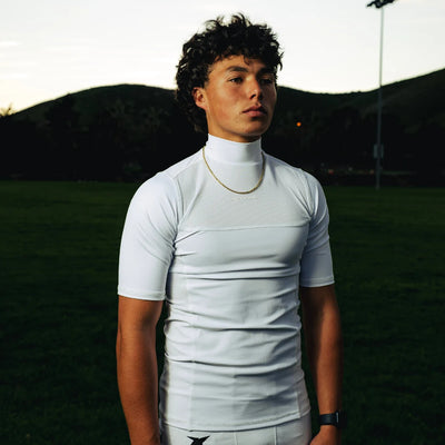 Half Sleeve Turtleneck Compression Shirt