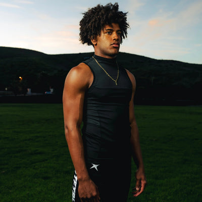 Sleeveless Turtleneck Compression Shirt