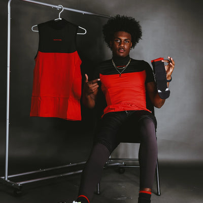 Two-Tone Short Sleeve Turtleneck Compression+ Shirt