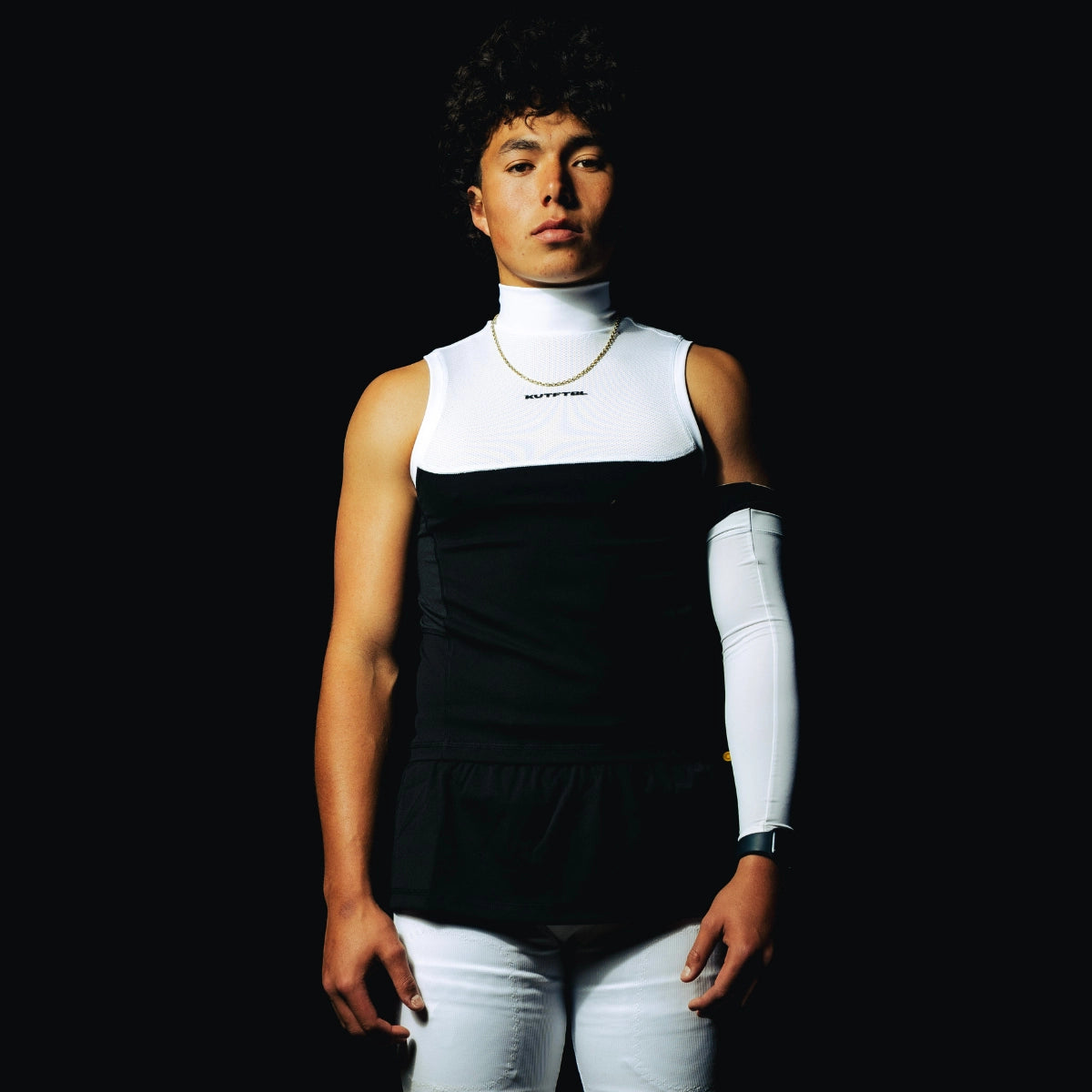 Two-Tone Sleeveless Turtleneck Compression+ Shirt