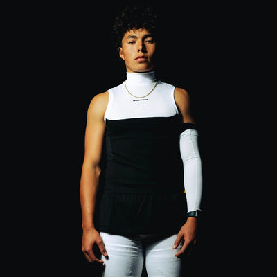 Two-Tone Sleeveless Turtleneck Compression+ Shirt