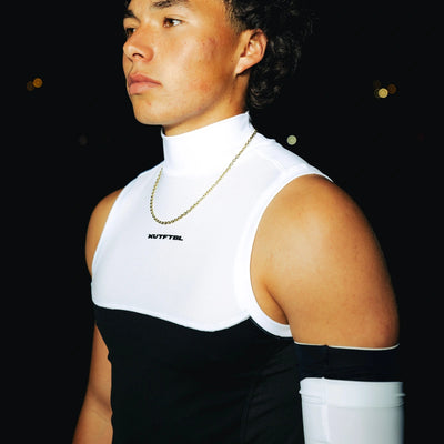 Two-Tone Sleeveless Turtleneck Compression+ Shirt