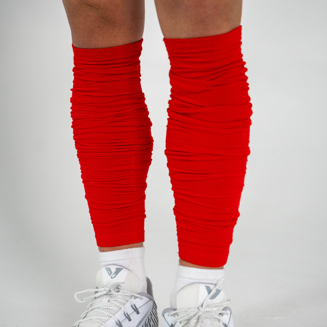 Cardinal Red Scrunchie Leg Sleeves  Leg sleeves, Football leg sleeves, Red  scrunchie