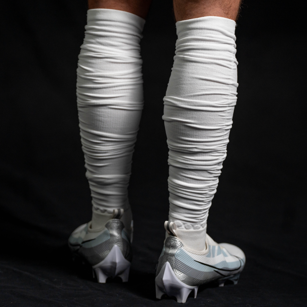 Long Scrunch womens Socks Football Drip, 4 Socks 2 Football Leg Sleeves  Included, Stain Resistant Football Socks, OBJ Socks Football at   Women's Clothing store