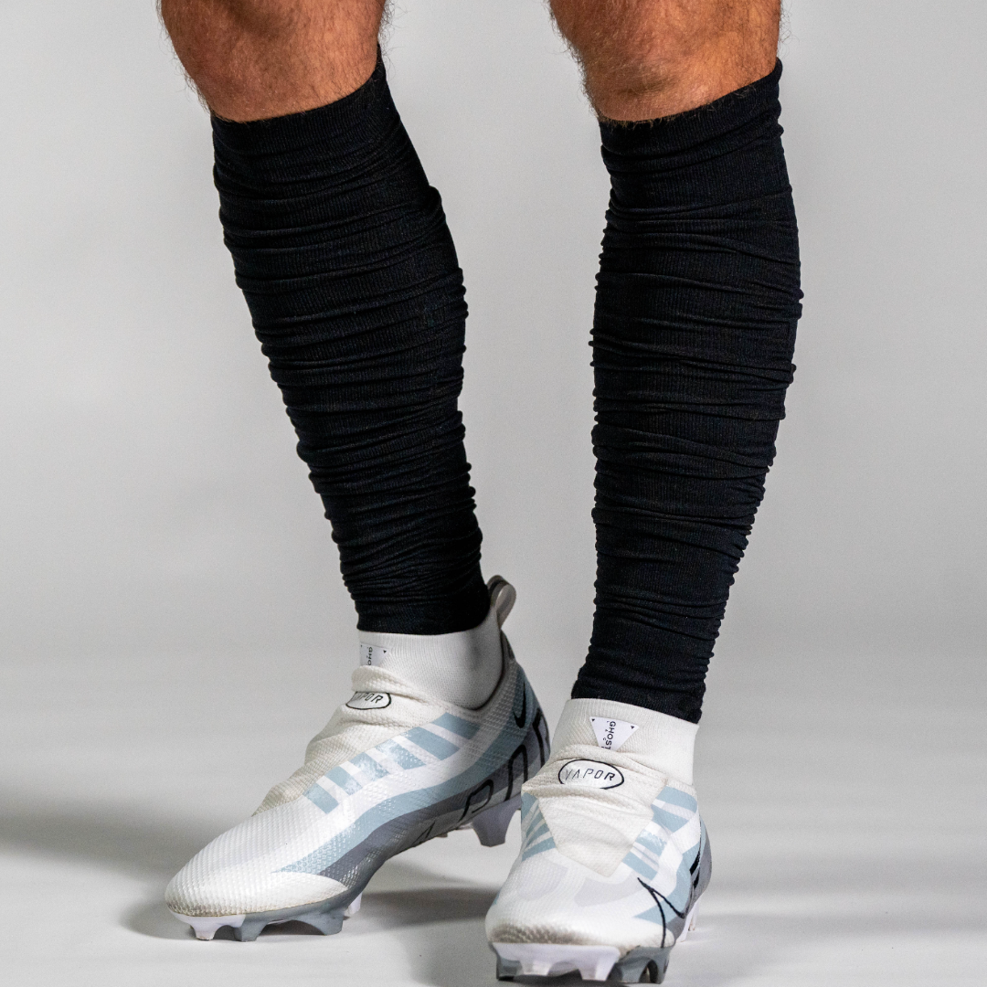 Long Scrunch Socks Football Drip, 4 Socks, 2 Leg Sleeves Included