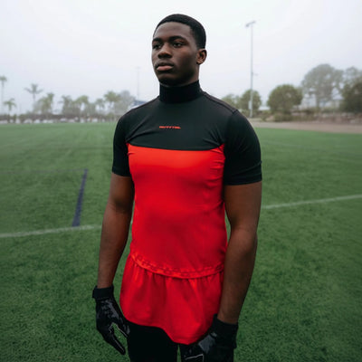 Two-Tone Short Sleeve Turtleneck Compression+ Shirt